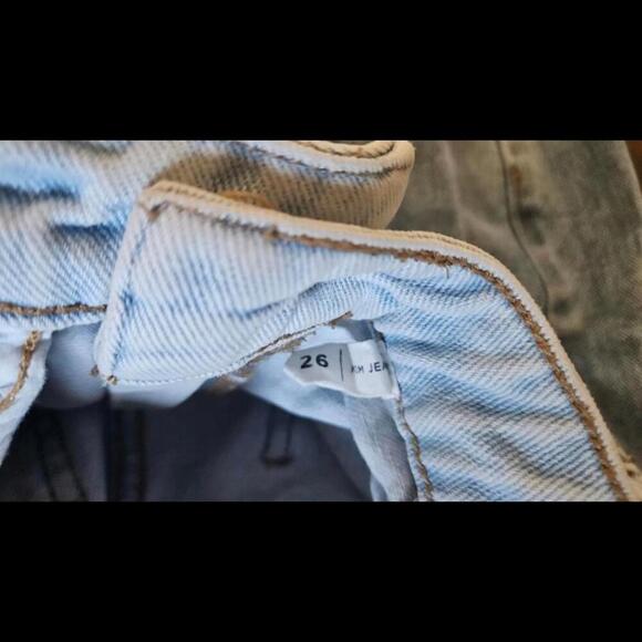 Pacsun Stylish Two-Tone Denim Mom Jeans Size 26 - Picture 6 of 12